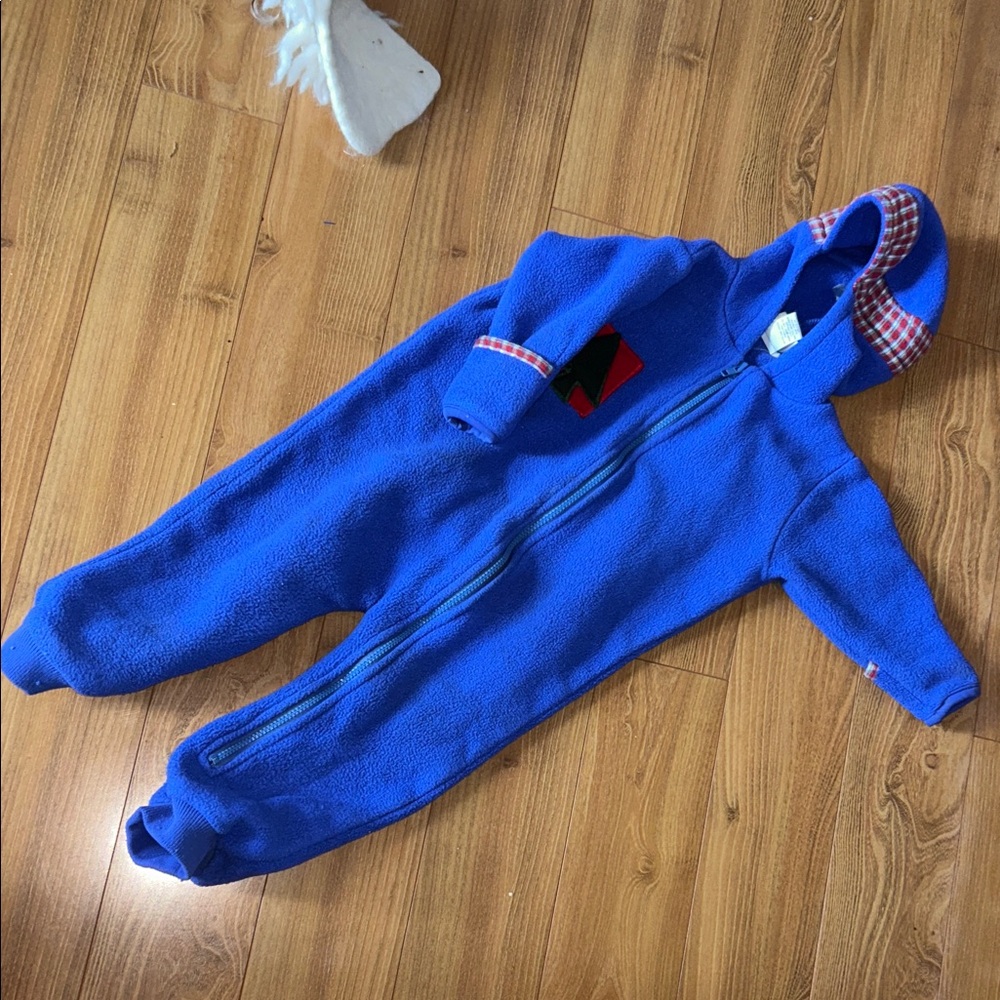 purple vintage ll bean Kids One Piece winter bunting